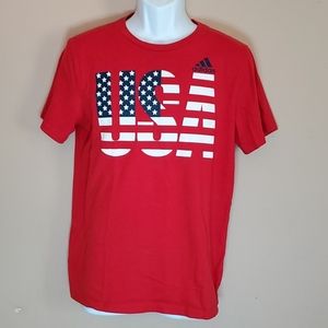 Adidas USA red white & blue short sleeve tee XL (18/20)